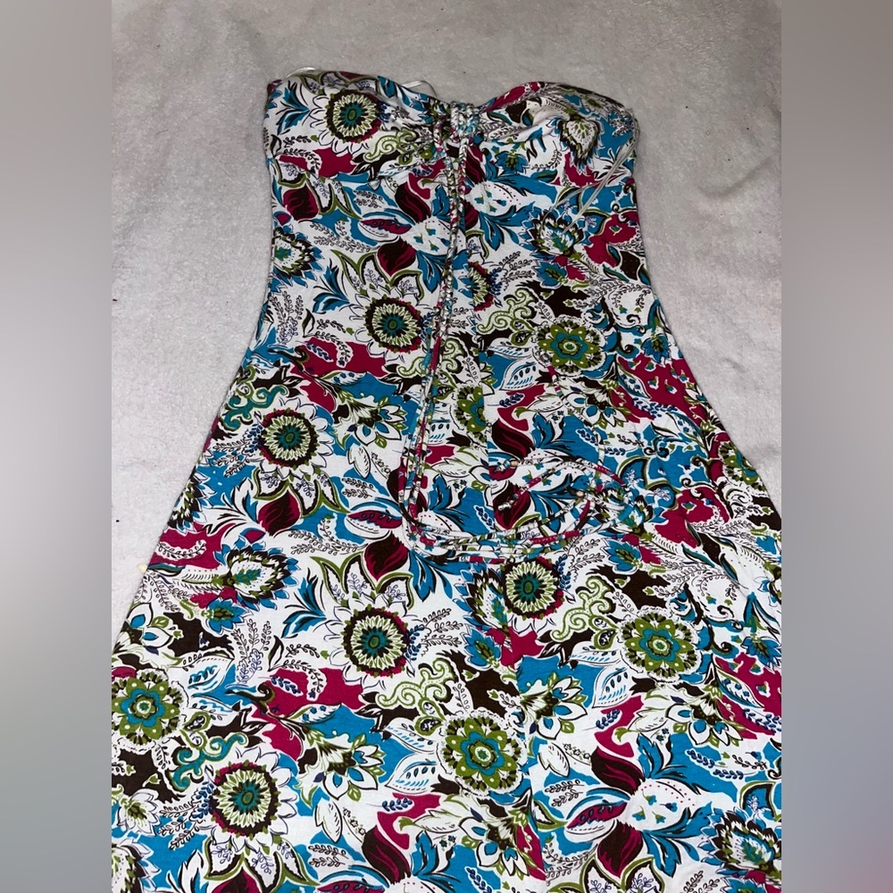 Y2K Guess Strapless Dress Size Small - Multicolor Floral